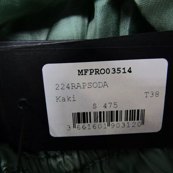 NEW MAJE Womens Satin Look Maxi Dress Size M/IT 38 Emerald Green - Picture 15 of 16